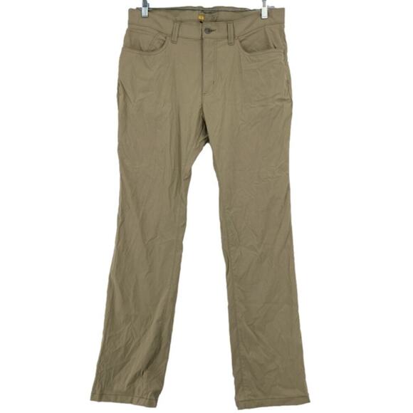 Eddie Bauer Travex Pants Mens 38 Tan Performance Stretch Hiking Camping Outdoor - Picture 1 of 13